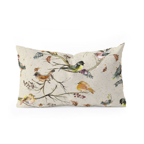 Ninola Design Birds Tree Classic Cottage Oblong Throw Pillow
