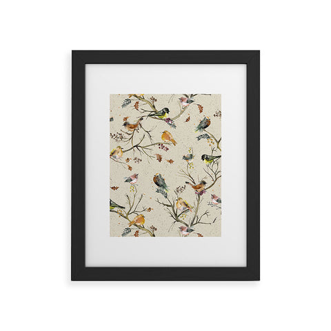 Ninola Design Birds Tree Classic Cottage Framed Art Print