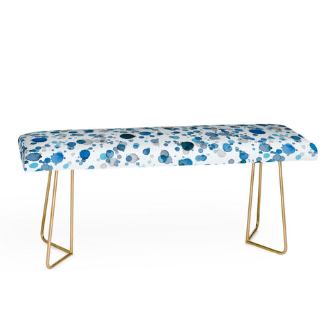 Ninola Design Blue Ink Drops Texture Bench