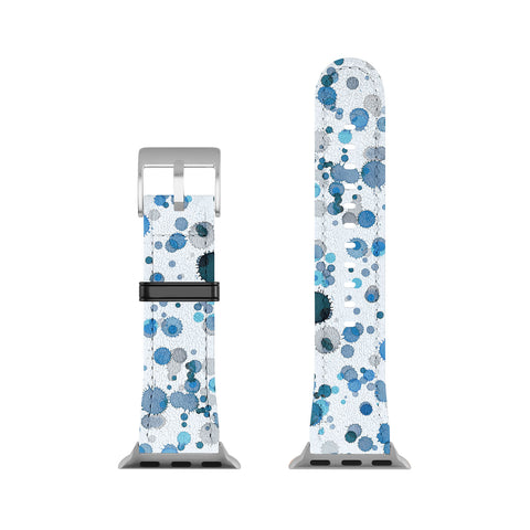 Ninola Design Blue Ink Drops Texture Apple Watch Band