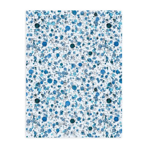 Ninola Design Blue Ink Drops Texture Puzzle