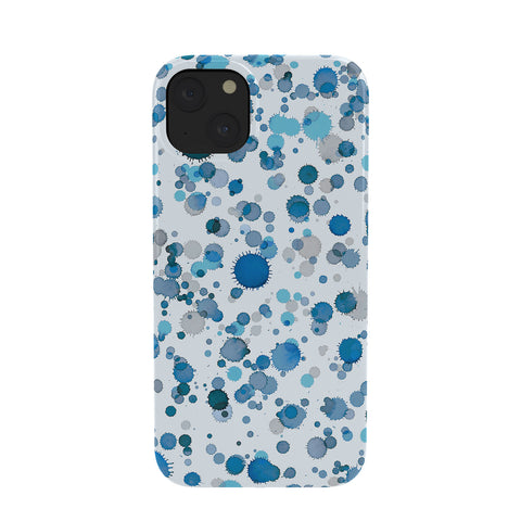Ninola Design Blue Ink Drops Texture Phone Case
