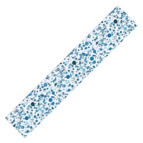 Ninola Design Blue Ink Drops Texture Table Runner
