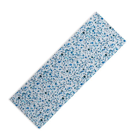 Ninola Design Blue Ink Drops Texture Yoga Mat