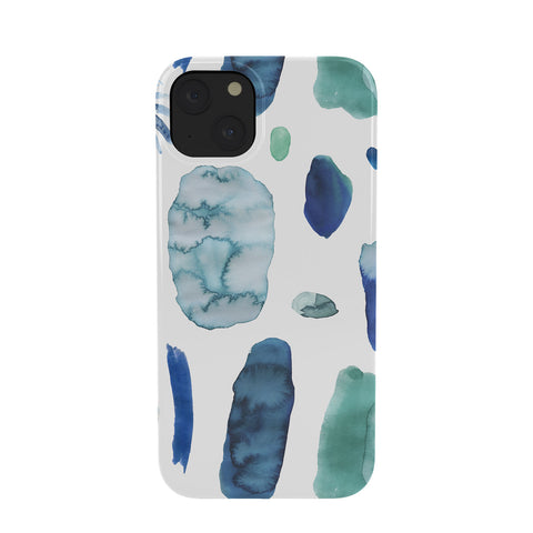 Ninola Design Blue Minimal Strokes Abstract Phone Case