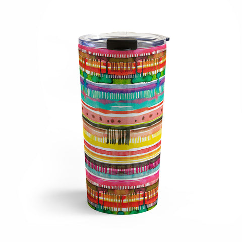 Ninola Design Boho Watercolor Tribal Travel Mug