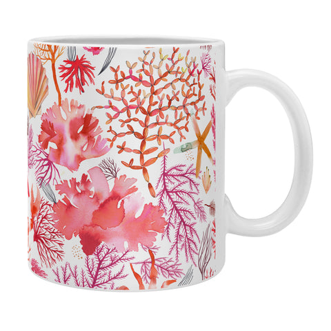 Ninola Design Botanic Retreat Coral Reef Crab Lobster Red Coffee Mug