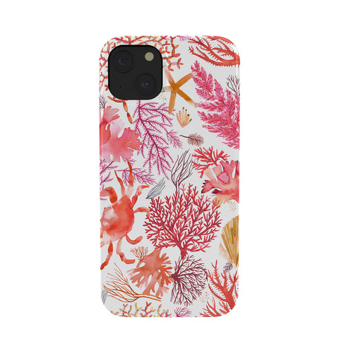 Ninola Design Botanic Retreat Coral Reef Crab Lobster Red Phone Case