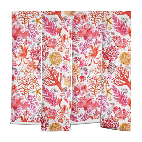 Ninola Design Botanic Retreat Coral Reef Crab Lobster Red Wall Mural