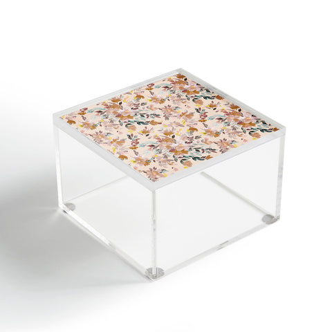 Ninola Design Botanic Retreat Floral Oleander Whimsical Soft Pink Acrylic Box
