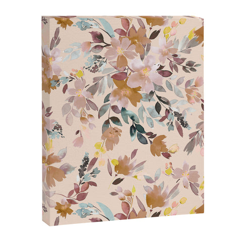 Ninola Design Botanic Retreat Floral Oleander Whimsical Soft Pink Art Canvas