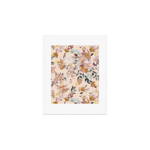 Ninola Design Botanic Retreat Floral Oleander Whimsical Soft Pink Art Print