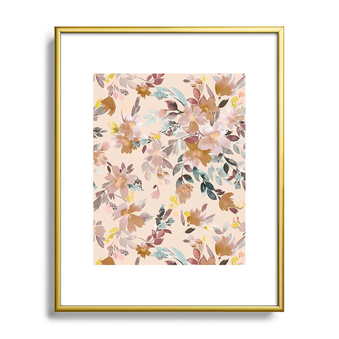 Ninola Design Botanic Retreat Floral Oleander Whimsical Soft Pink Metal Framed Art Print