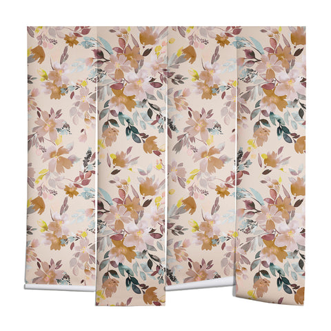 Ninola Design Botanic Retreat Floral Oleander Whimsical Soft Pink Wall Mural