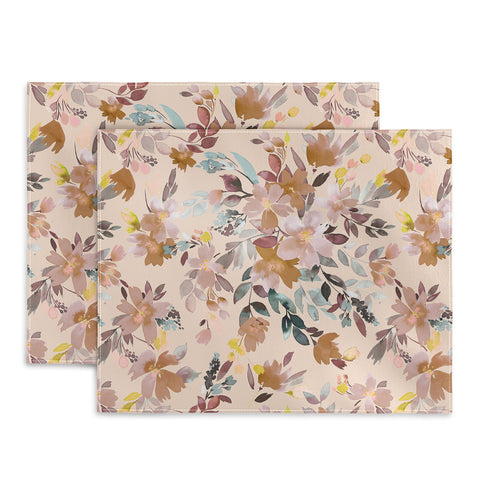 Ninola Design Botanic Retreat Floral Oleander Whimsical Soft Pink Placemat