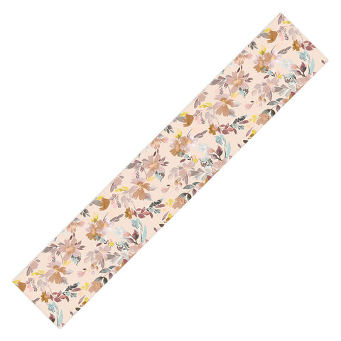 Ninola Design Botanic Retreat Floral Oleander Whimsical Soft Pink Table Runner