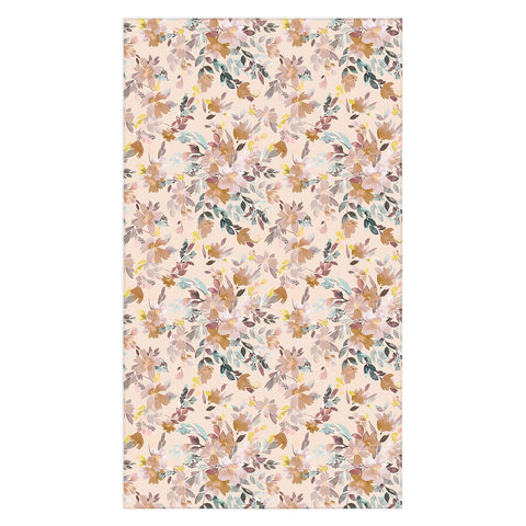 Ninola Design Botanic Retreat Floral Oleander Whimsical Soft Pink Tablecloth