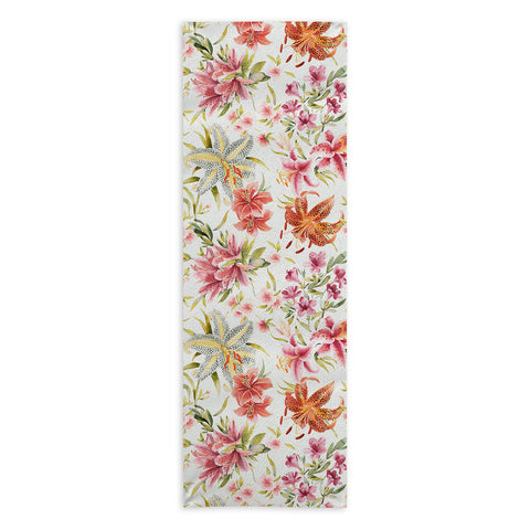 Ninola Design Botanic Retreat Lily Lush Floral Orange Green Yoga Towel