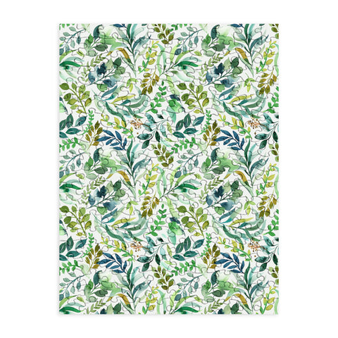 Ninola Design Botanic Retreat Loose Botanical Leaves Watercolor Green Puzzle
