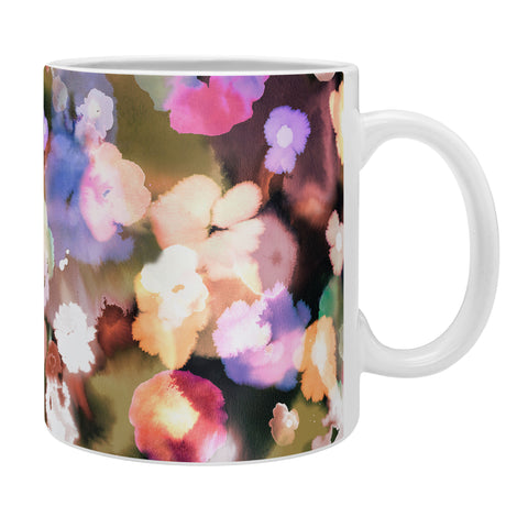 Ninola Design Botanic Retreat Ombre Abstract Watercolor Flowers Pink gold Coffee Mug