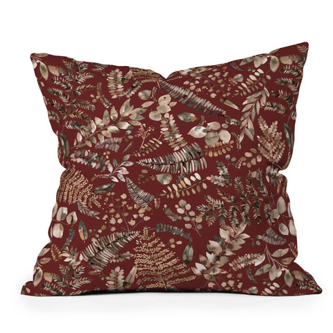 Ninola Design Botanical collection Organic holiday Outdoor Throw Pillow