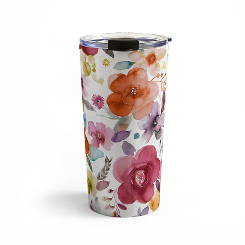Ninola Design Bountiful Bouquet Countryside Red Travel Mug