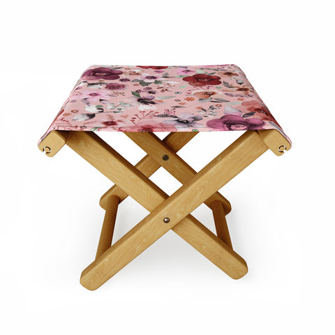 Ninola Design Bountiful bouquet Pink Romance Folding Stool