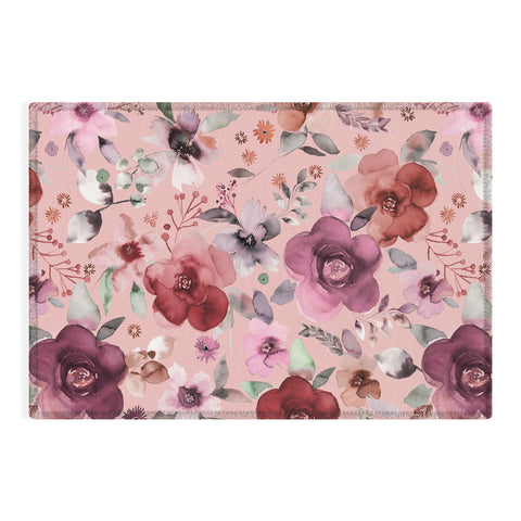 Ninola Design Bountiful bouquet Pink Romance Outdoor Rug