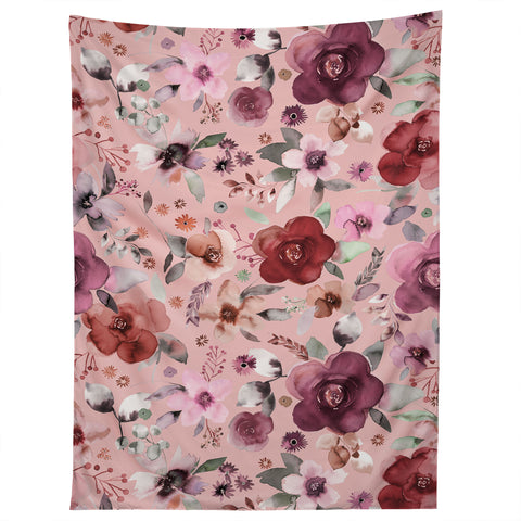 Ninola Design Bountiful bouquet Pink Romance Tapestry