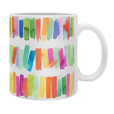 Ninola Design Brushstrokes Colorful Stripes Coffee Mug