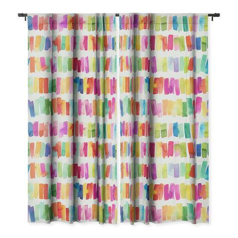 Ninola Design Brushstrokes Colorful Stripes Blackout Non Repeat