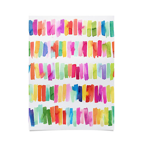 Ninola Design Brushstrokes Colorful Stripes Poster