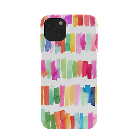 Ninola Design Brushstrokes Colorful Stripes Phone Case