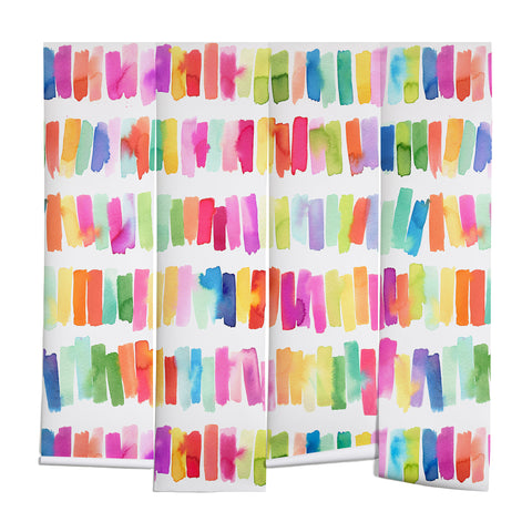 Ninola Design Brushstrokes Colorful Stripes Wall Mural