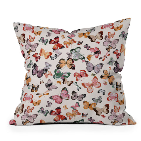 Ninola Design Butterflies wings countryside Outdoor Throw Pillow