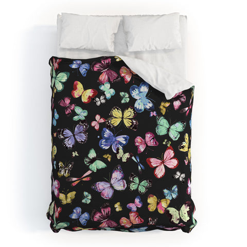 Ninola Design Butterflies Wings Eclectic colors Duvet Cover