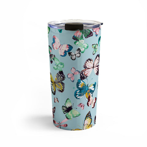 Ninola Design Butterflies wings Sky blue Travel Mug