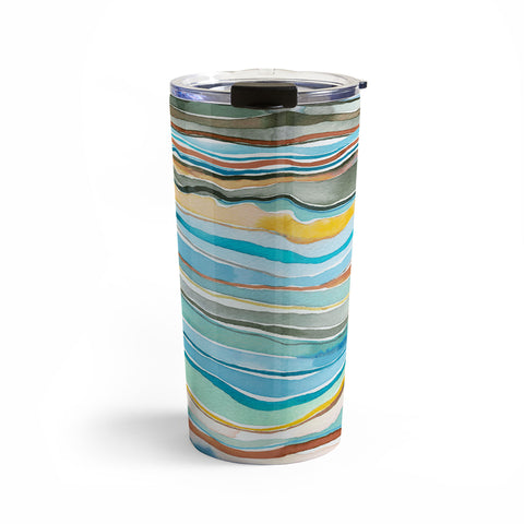 Ninola Design Canyon mountains landscape Aqua Travel Mug