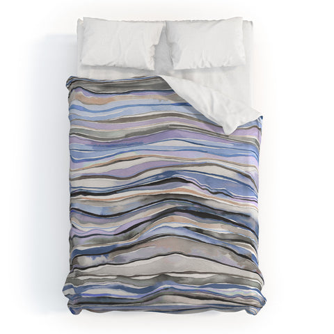 Ninola Design Canyon mountains landscape Blue Duvet Cover