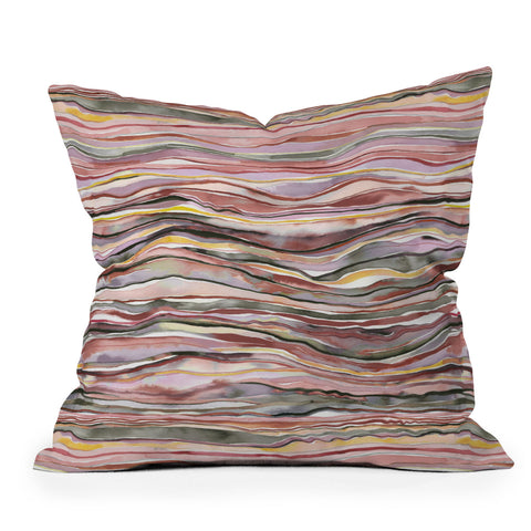 Ninola Design Canyon mountains landscape Red Outdoor Throw Pillow