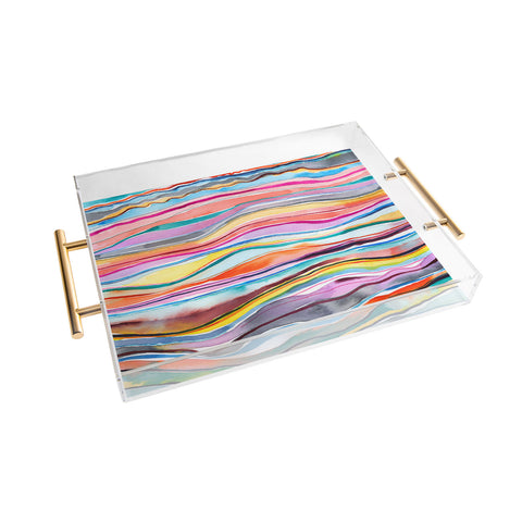 Ninola Design Canyon mountains rainbow Acrylic Tray