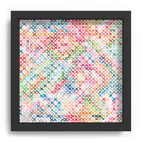 Ninola Design Charming Nostalgia Crosstitch Multicolored Recessed Framing Square