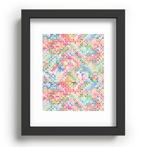 Ninola Design Charming Nostalgia Crosstitch Multicolored Recessed Framing Rectangle