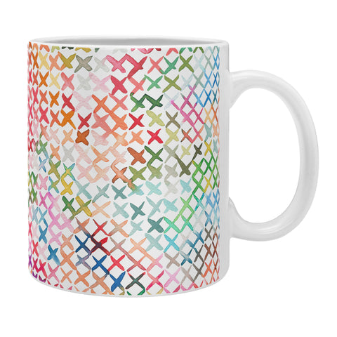 Ninola Design Charming Nostalgia Crosstitch Multicolored Coffee Mug