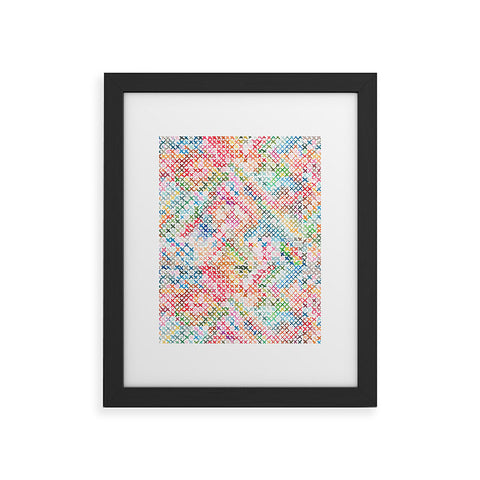Ninola Design Charming Nostalgia Crosstitch Multicolored Framed Art Print