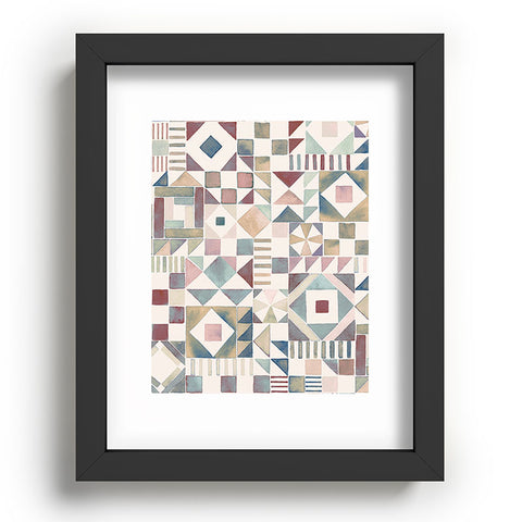 Ninola Design Charming Nostalgia Geometric Tiles Recessed Framing Rectangle