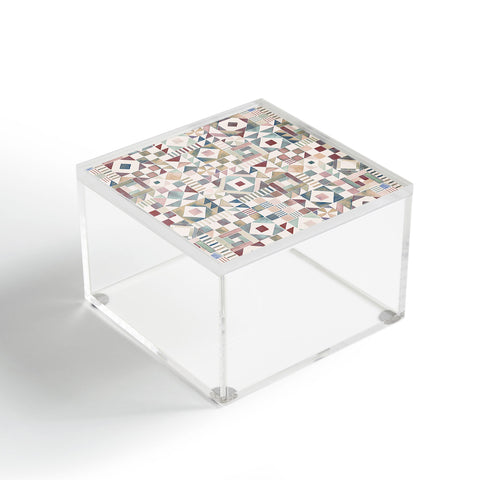 Ninola Design Charming Nostalgia Geometric Tiles Acrylic Box