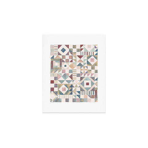 Ninola Design Charming Nostalgia Geometric Tiles Art Print