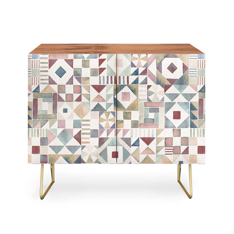 Ninola Design Charming Nostalgia Geometric Tiles Credenza