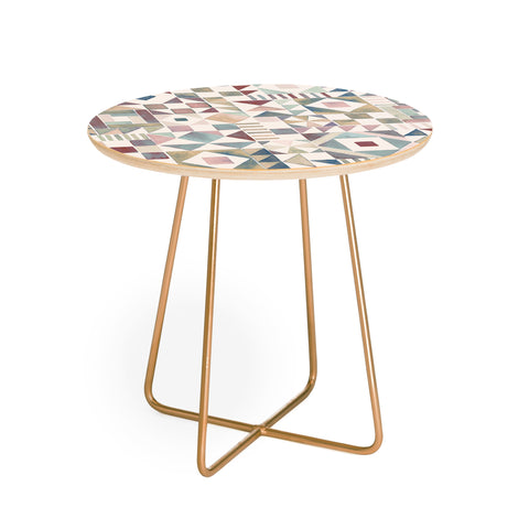 Ninola Design Charming Nostalgia Geometric Tiles Round Side Table
